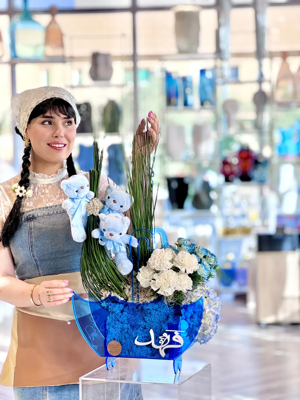 تنسيق الورد المظله مع التوي